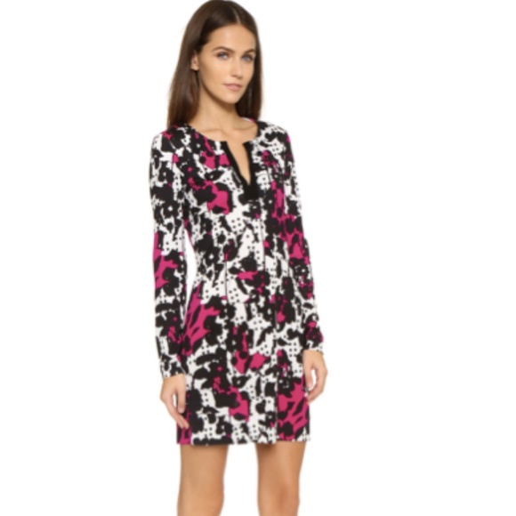 DVF Reina Long Sleeve Dress - Picture 1 of 3